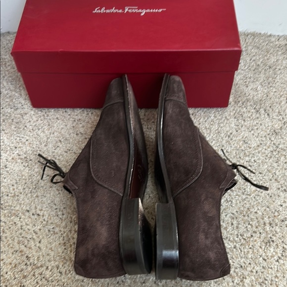 Salvatore Ferragamo Men's Brown Suede Shoes - Picture 5 of 10